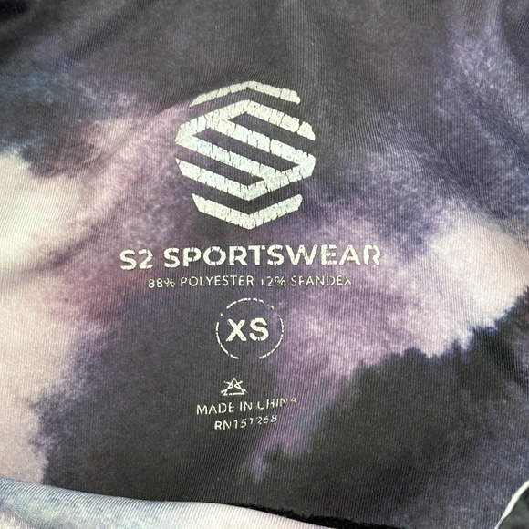 S2 Sportswear Leggings Womens XS Purple Clouds - Picture 2 of 9